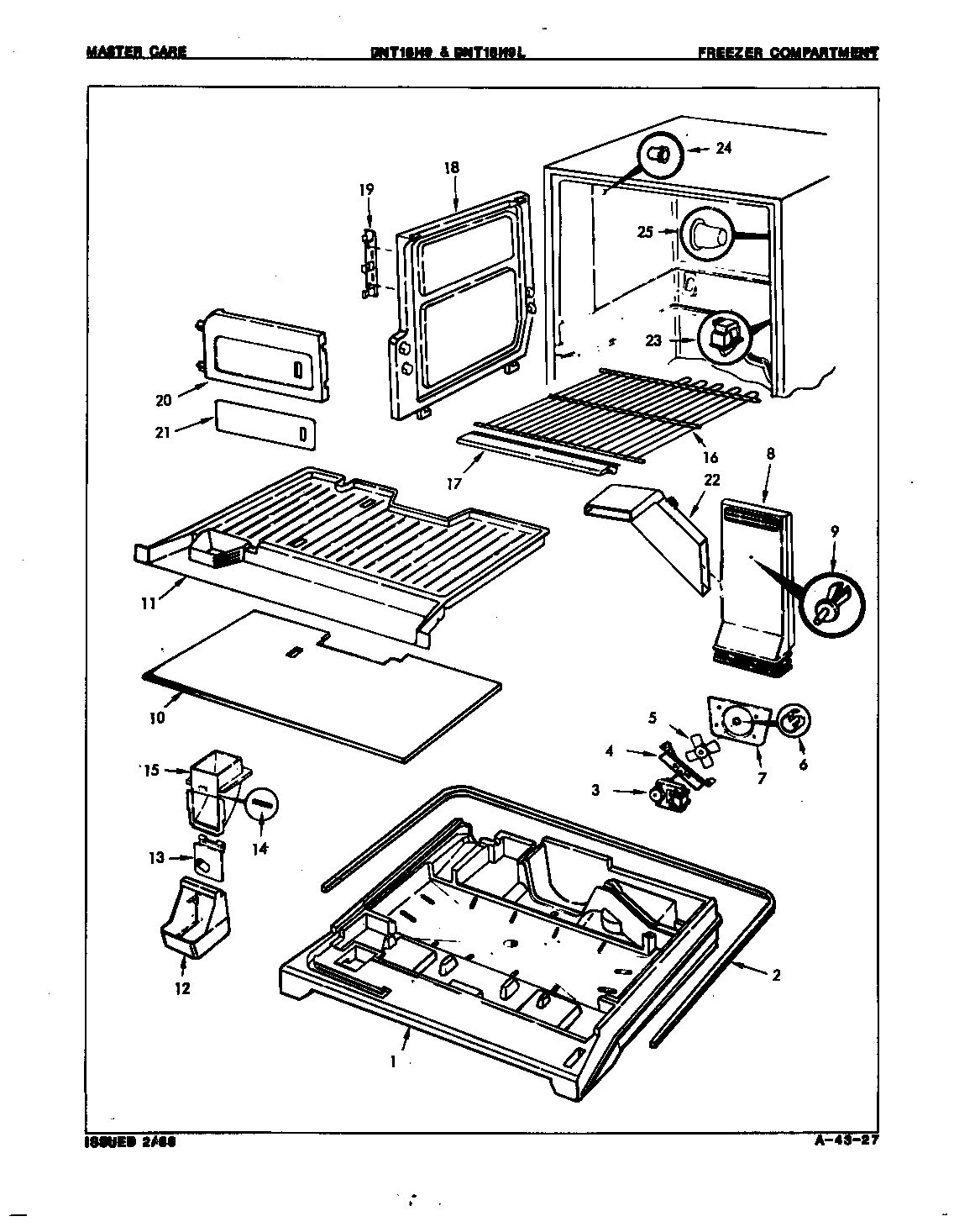 Admiral DNT18H9/7B18A freezer compartment diagram