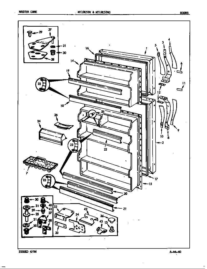 Admiral NT19E53VGA/5D51A doors diagram