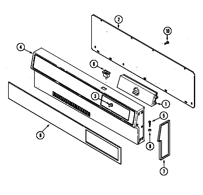 Maytag G4231WRWM4 control panel diagram
