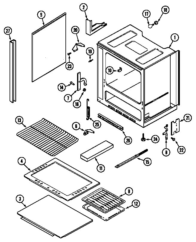 Maytag G4231WRWM4 oven diagram