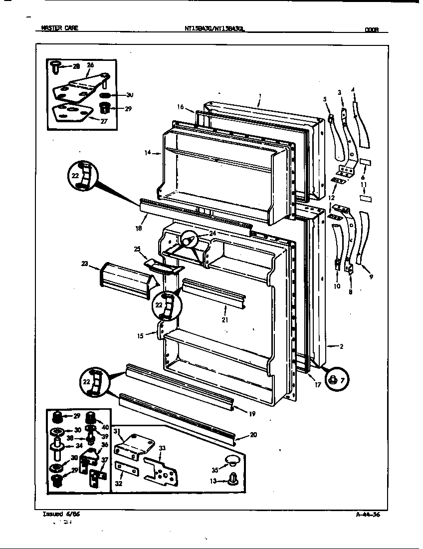 Admiral NT15B43GL/5D56B door diagram
