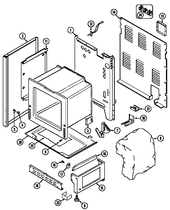 Admiral A6898VRV body diagram