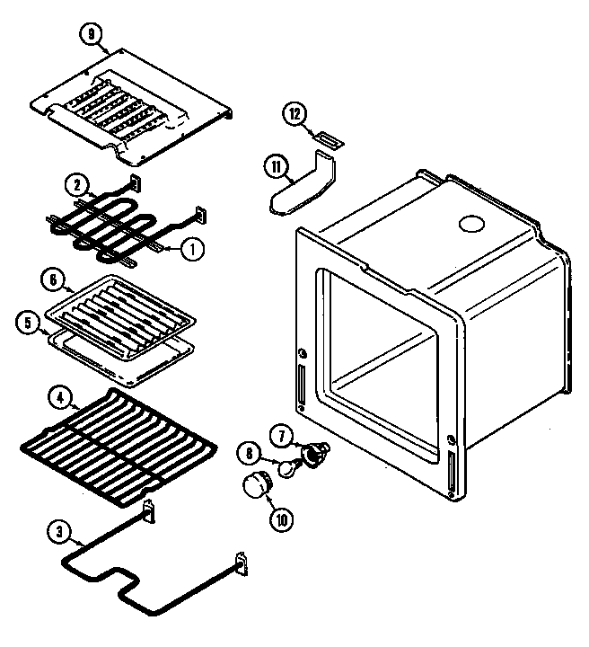 Admiral A6898VRV oven diagram