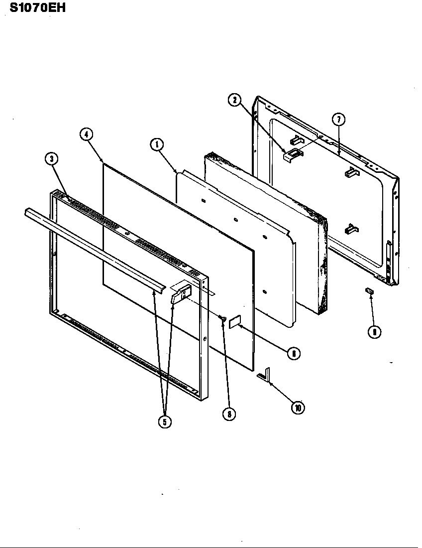 Admiral S1070EH-Z door diagram