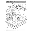 Admiral 1171WJ-30 burner box assy. (pilot ignition) (1171aj-30) (1171wj-30) diagram