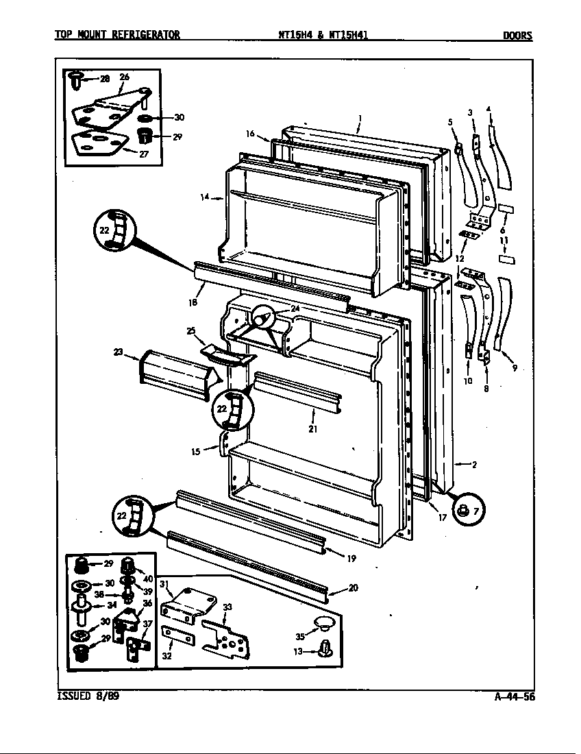 Admiral NT15H4/7A48B doors diagram