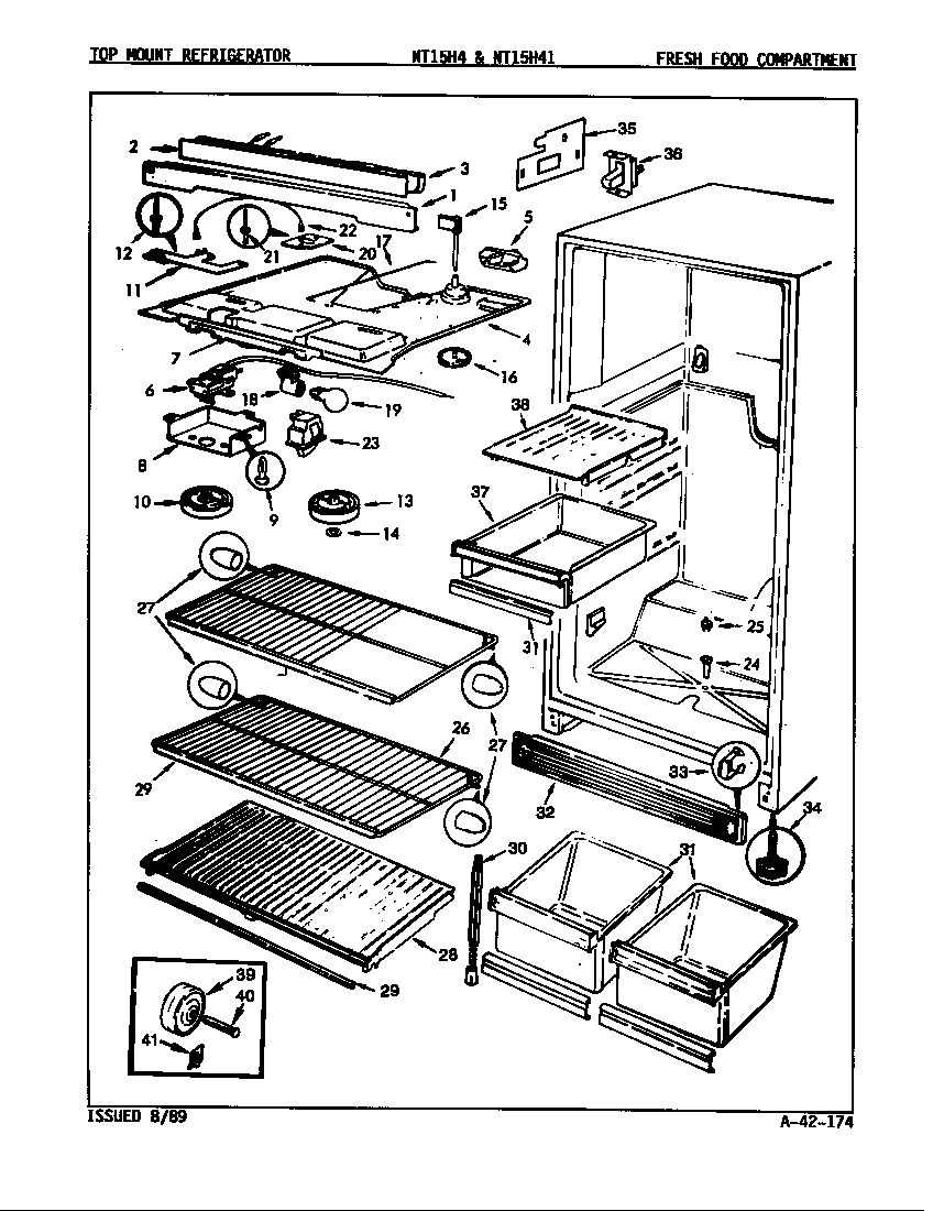 Admiral NT15H4A/8A41A fresh food compartment (nt15h4/8a41a) (nt15h4h/8a41a) diagram