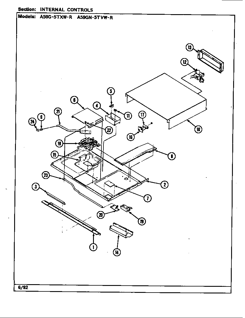 Admiral A59GN-5TVW-R internal controls diagram
