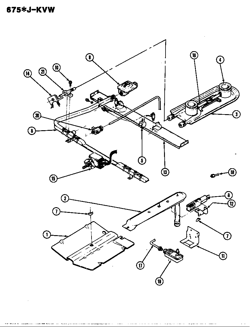 Admiral 675WJ-KVW control system diagram