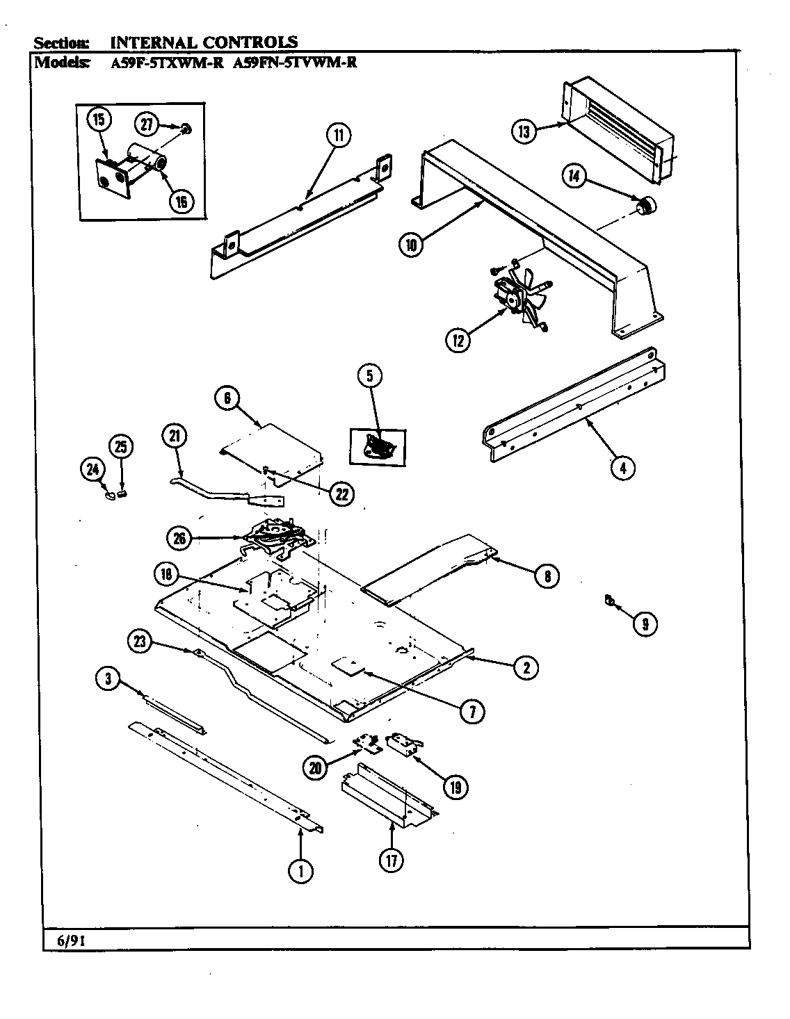 Admiral A59FN-5TVWM-R internal controls diagram