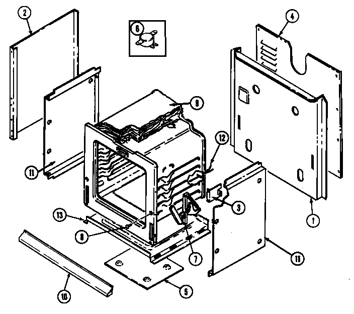 Admiral A9875VRV body diagram