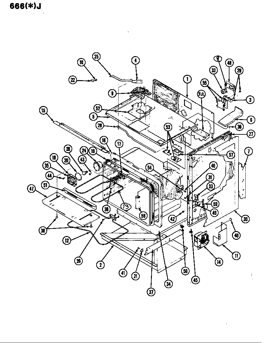 Admiral 666WJ-ESVW body diagram