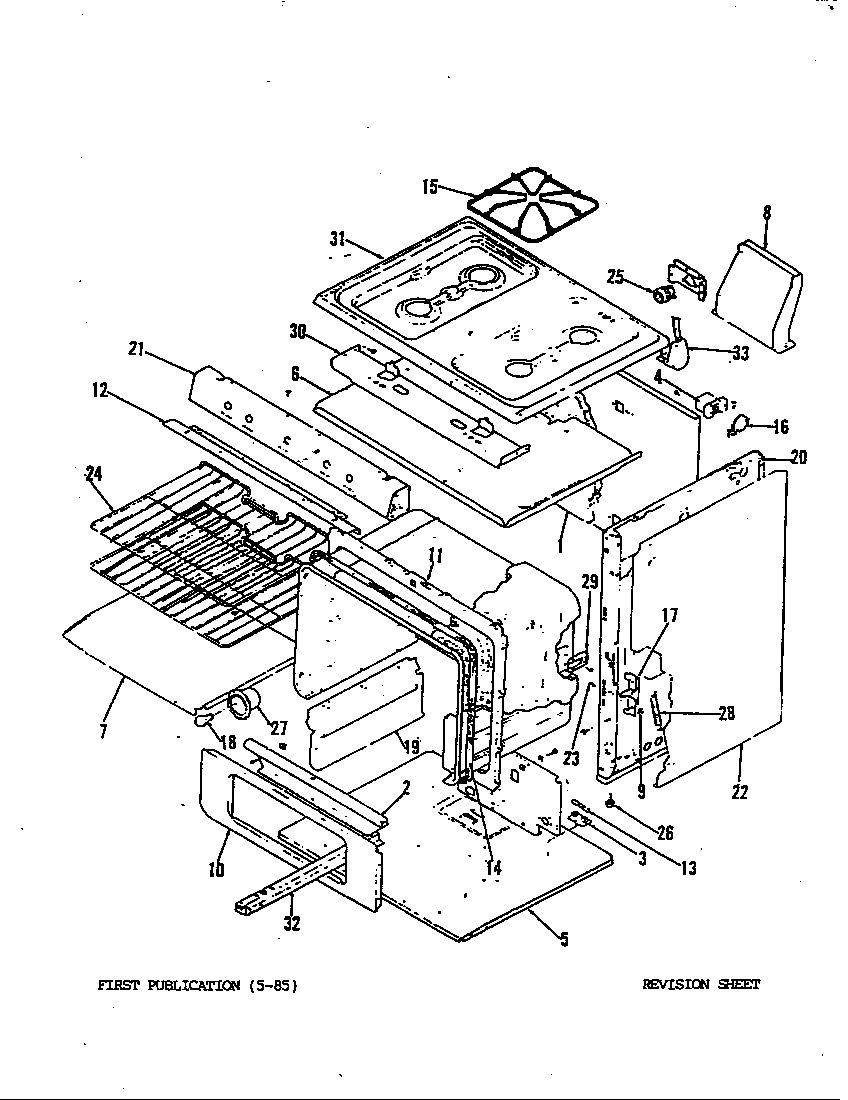 Magic Chef U31FY-92KLXY-6E body diagram