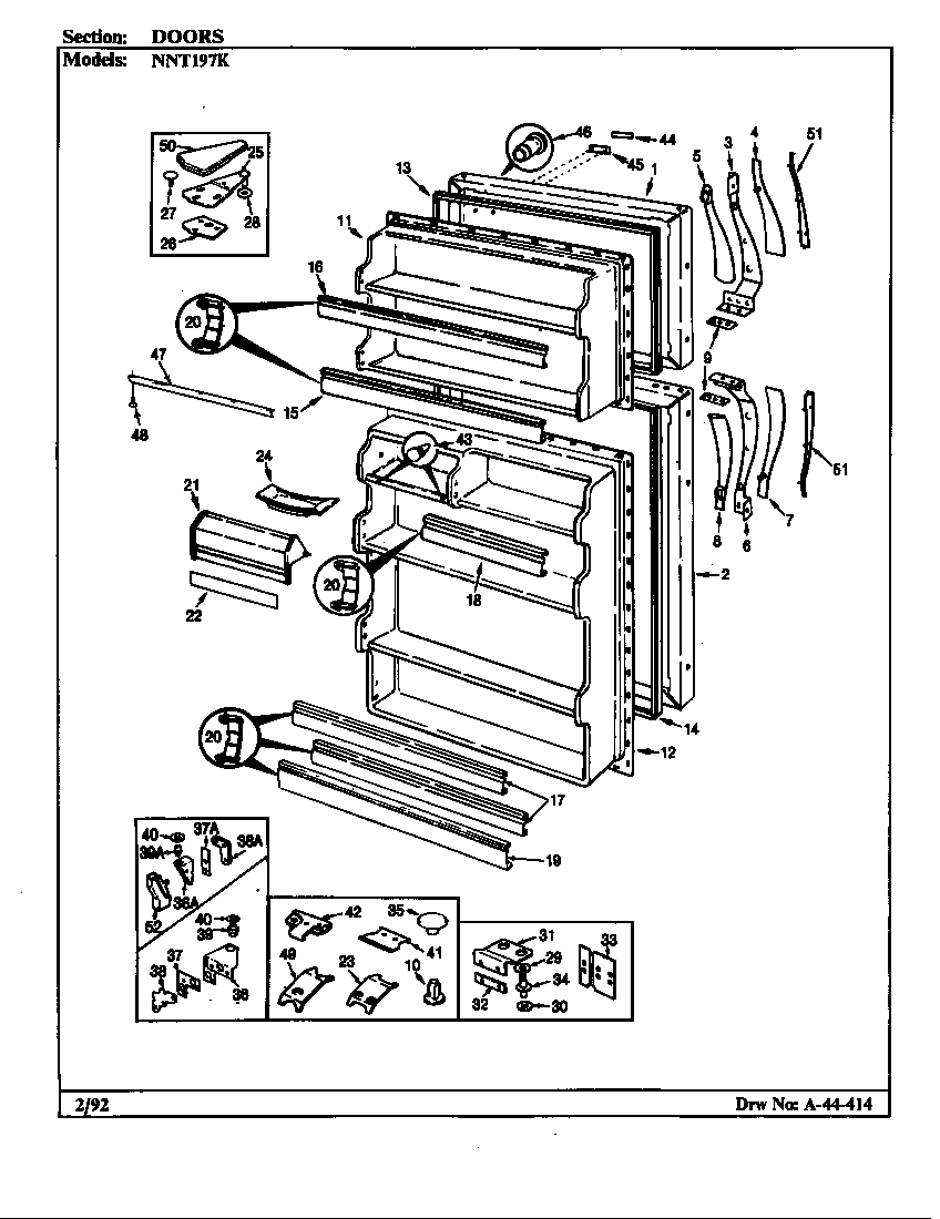 Maytag NNT197K-AC63B doors diagram