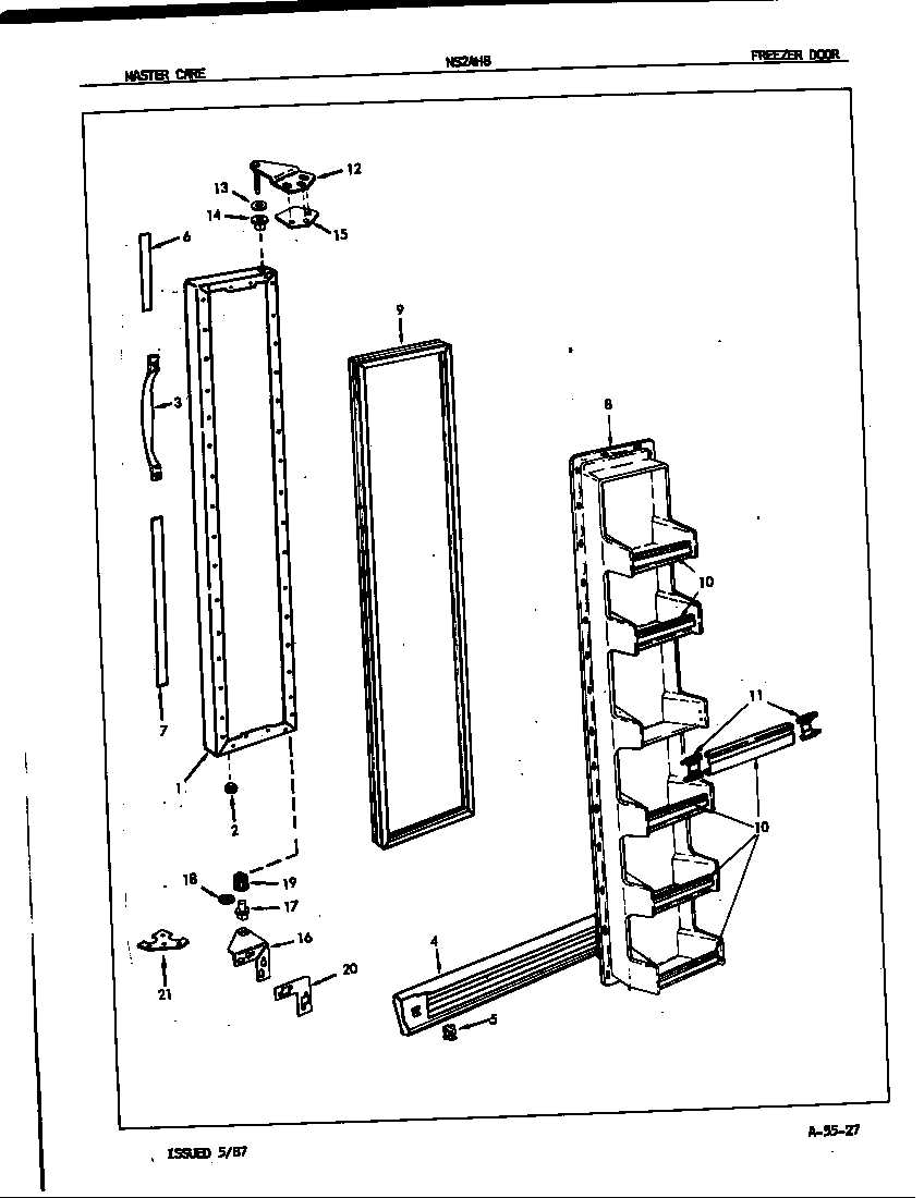 Admiral NS24H8/7L07A freezer door diagram
