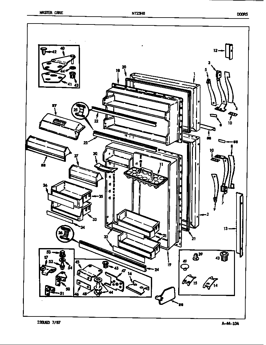 Admiral NT23H8/7A59A doors diagram