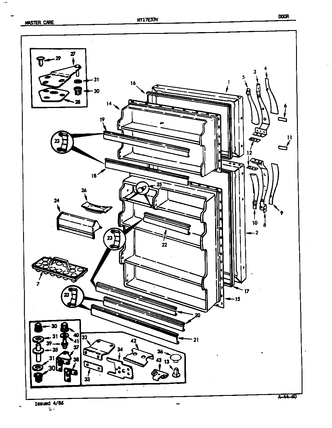 Admiral NT17E53V/5D43A doors diagram