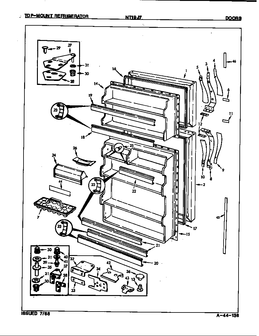 Admiral NT19J7H/8A11A doors (nt19j7/8a11a) diagram