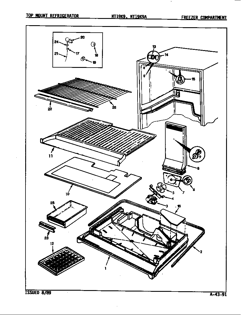 Admiral NT19K9A/9A04B chest of drawers (nt19k9/9a01b) (nt19k9/9a01c) (nt19k9a/9a04b) (nt19k9a/9a04c) (nt19k9a/9a04d) diagram