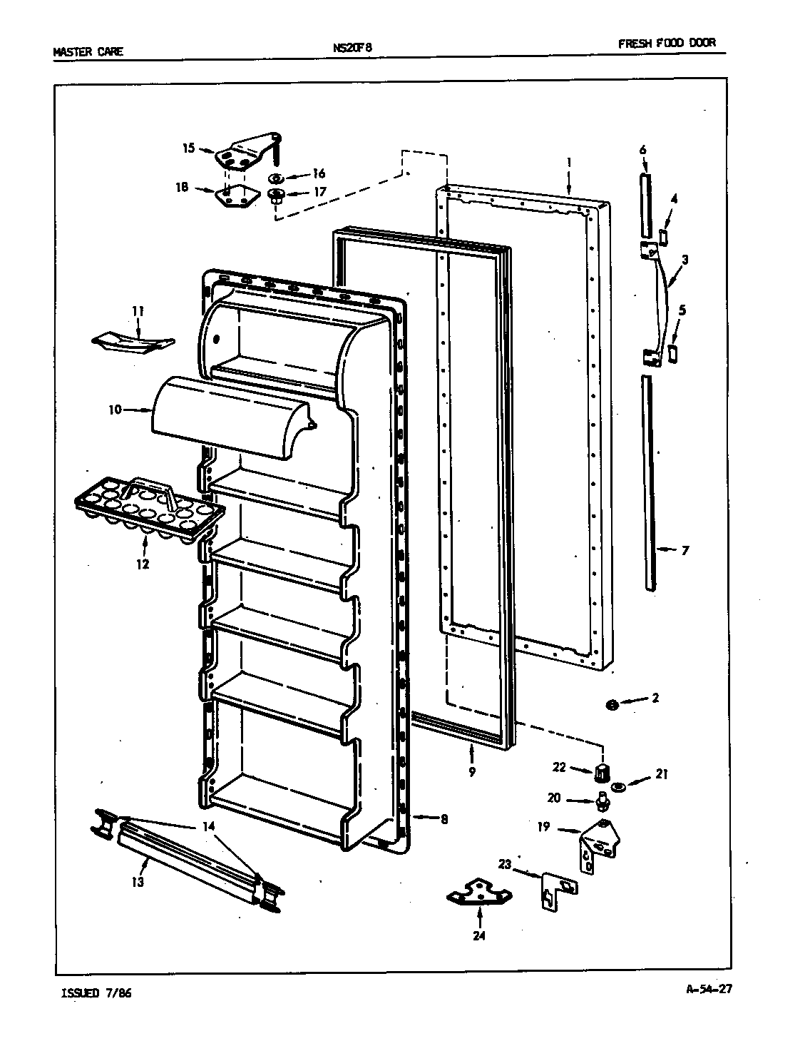 Admiral NS20F7A/5L41B fresh food door diagram