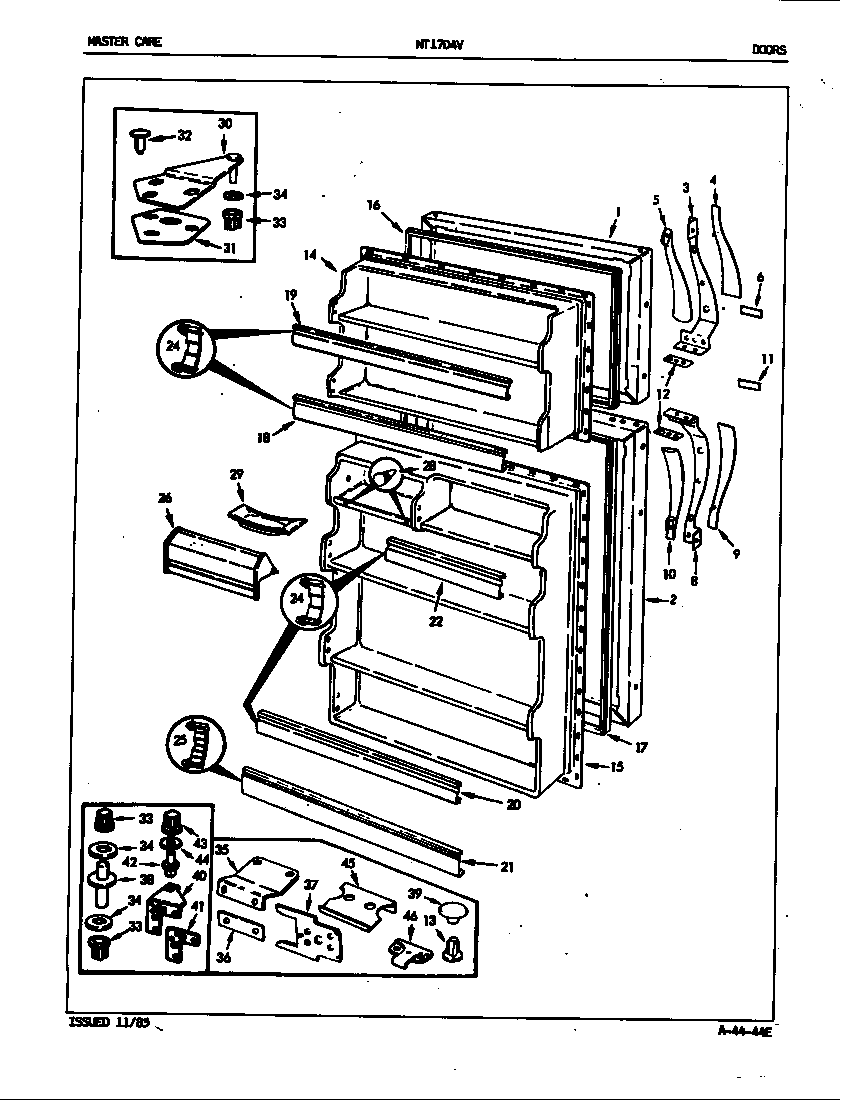 Admiral NT17D4VA/5A69B doors diagram