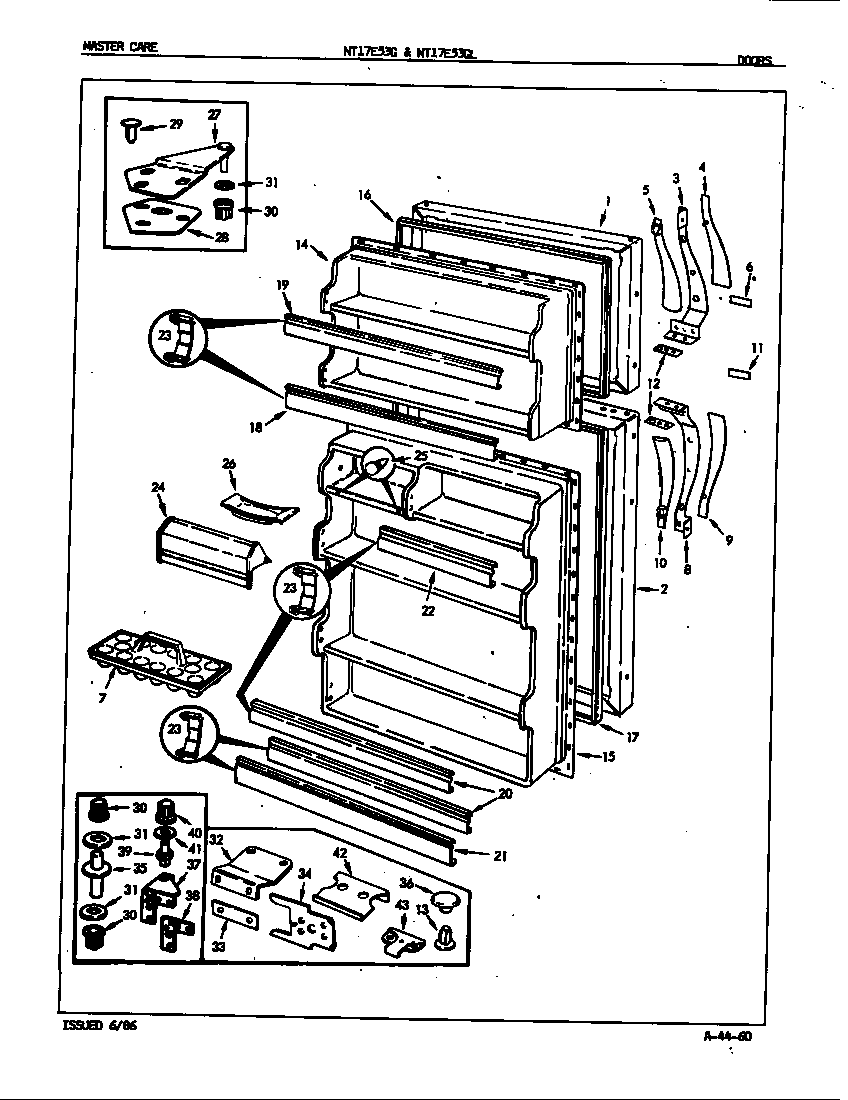 Admiral NT17E53GH/5D77A doors diagram
