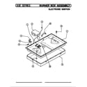 Magic Chef 83EN-1K burner box assy. (electronic ignition) diagram