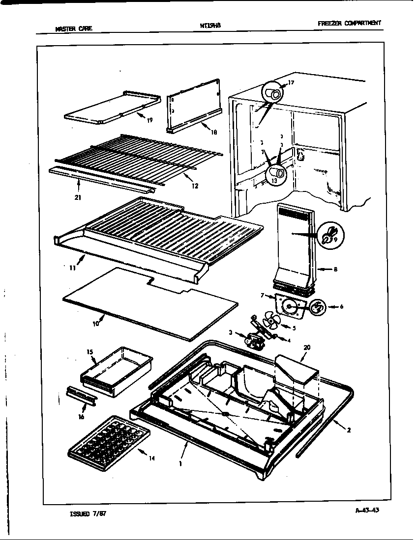 Admiral NT19H8F/7A56B freezer compartment (nt19h8/7a56b) (nt19h8a/7a56b) (nt19h8h/7a56b) diagram