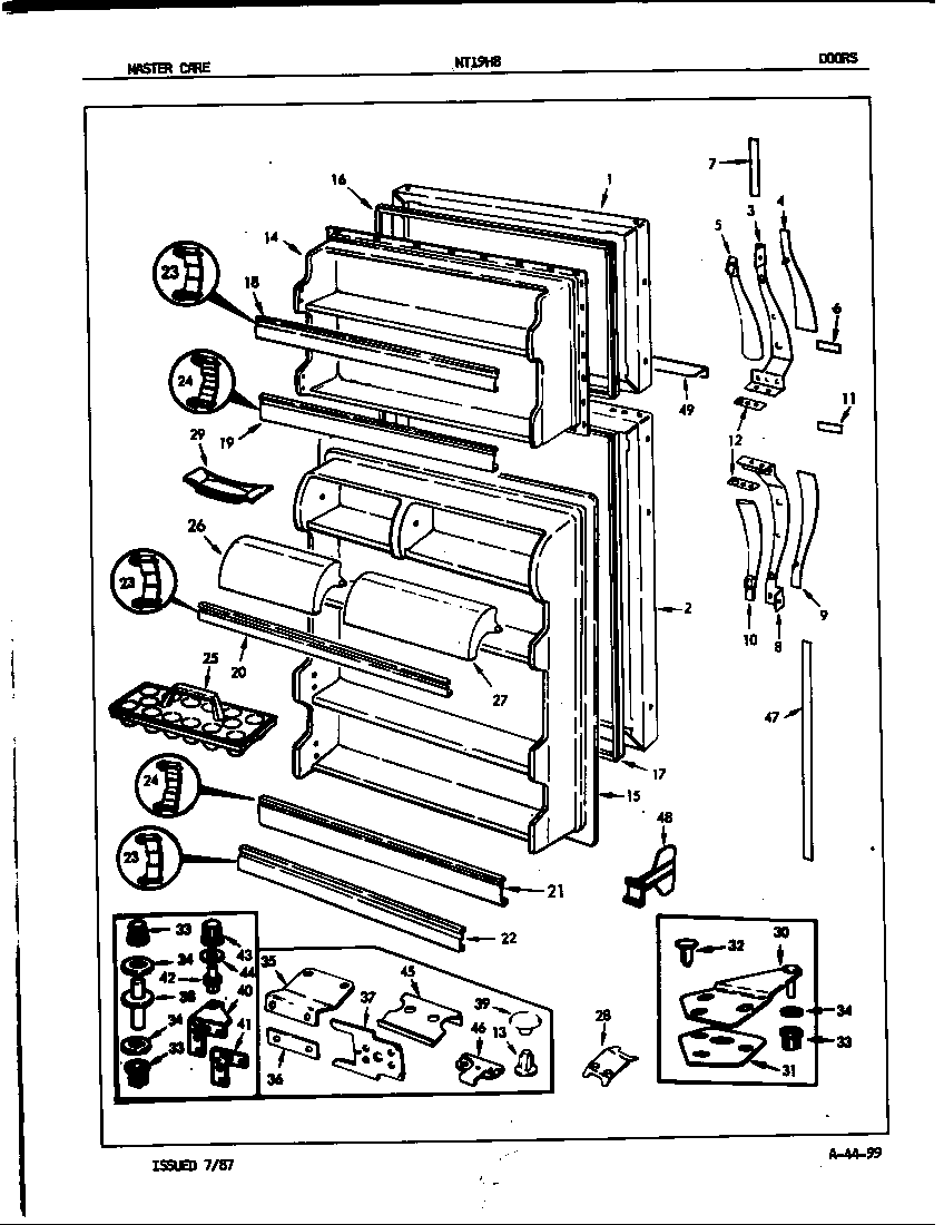 Admiral NT19H8F/7A56B doors diagram