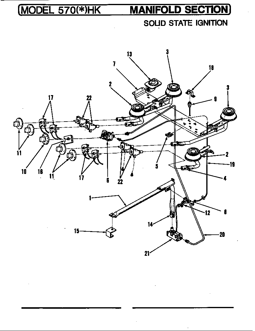 Admiral 570WH-K manifold (570*h-k) (570ah-k) (570wh-k) diagram
