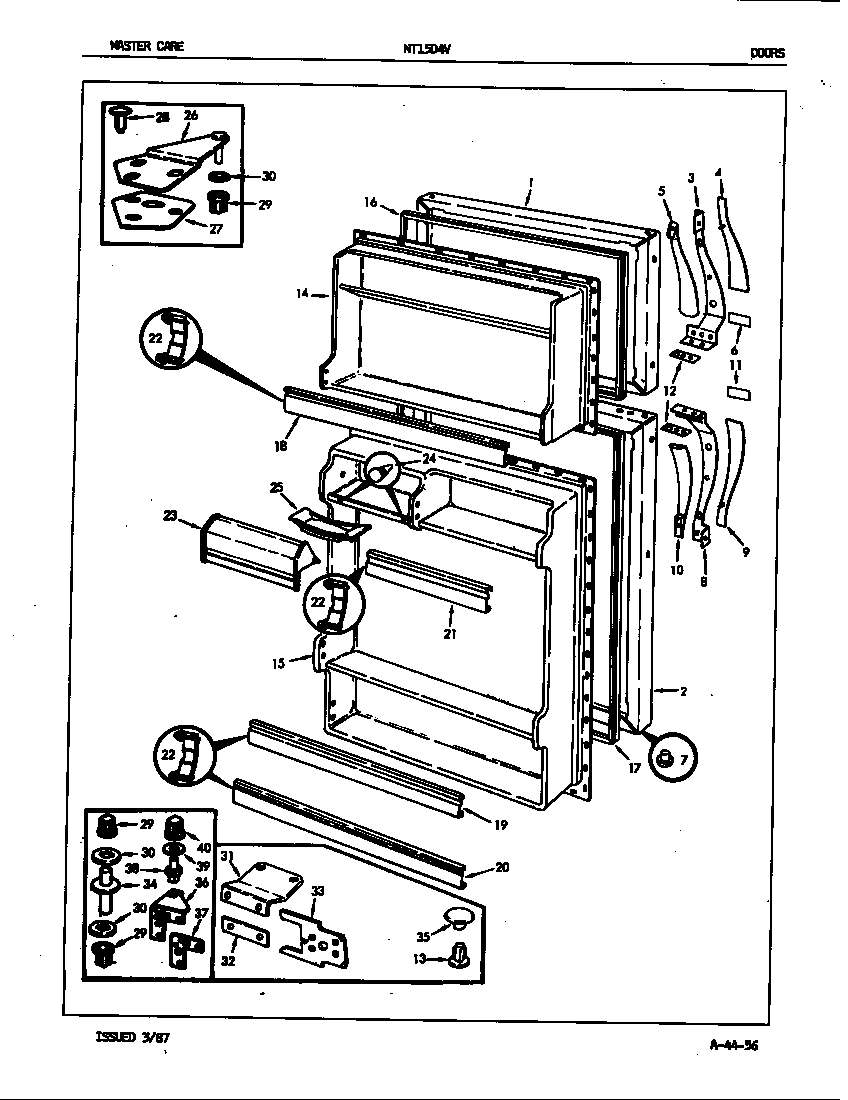 Admiral NT15D4VA/7A19A doors diagram