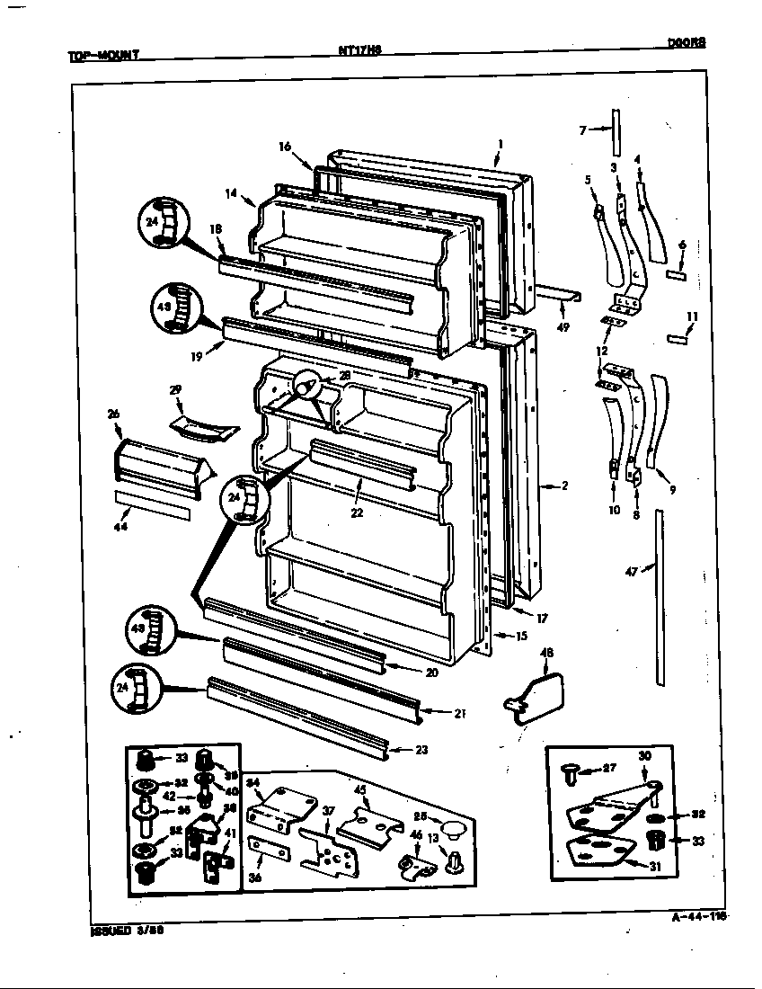 Admiral NT17H8H/7D52A doors diagram