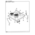 Admiral A3510PRW top assembly diagram