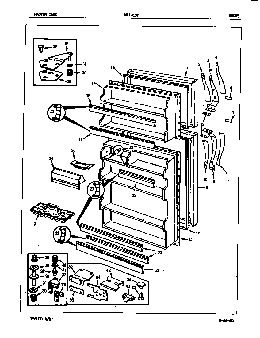 Admiral NT17E5VA/7D01A doors diagram