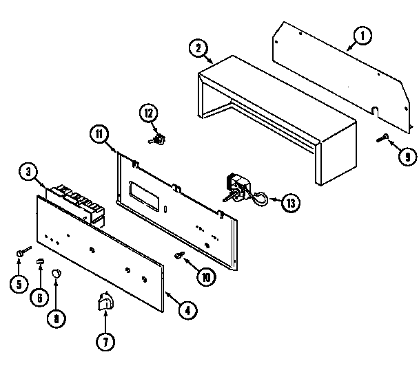 Admiral A9122VPV control panel diagram
