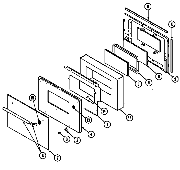 Admiral A9122VPV door (lower) diagram