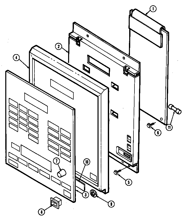 Admiral A9895VRV control panel diagram