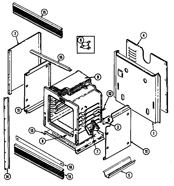 Admiral A9895VRV body diagram