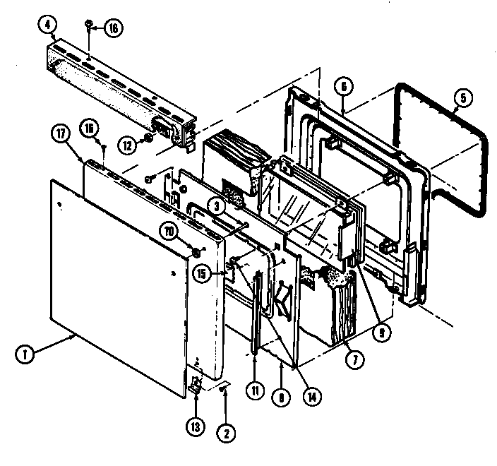 Admiral A9895VRV door diagram