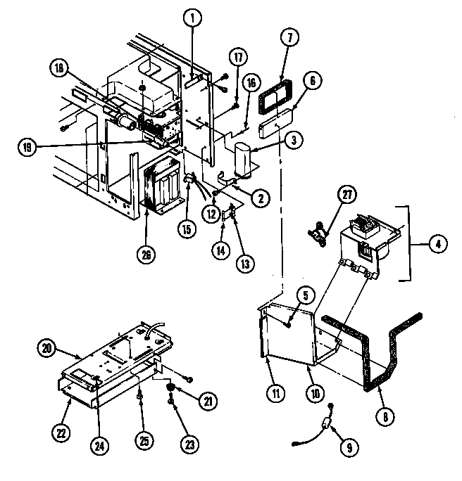 Admiral A9895VRV internal controls diagram