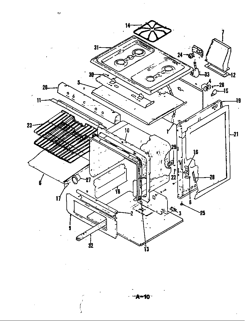 Magic Chef 22FK-2KW body (lower) diagram