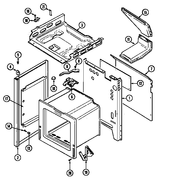 Admiral A3478XRW body diagram