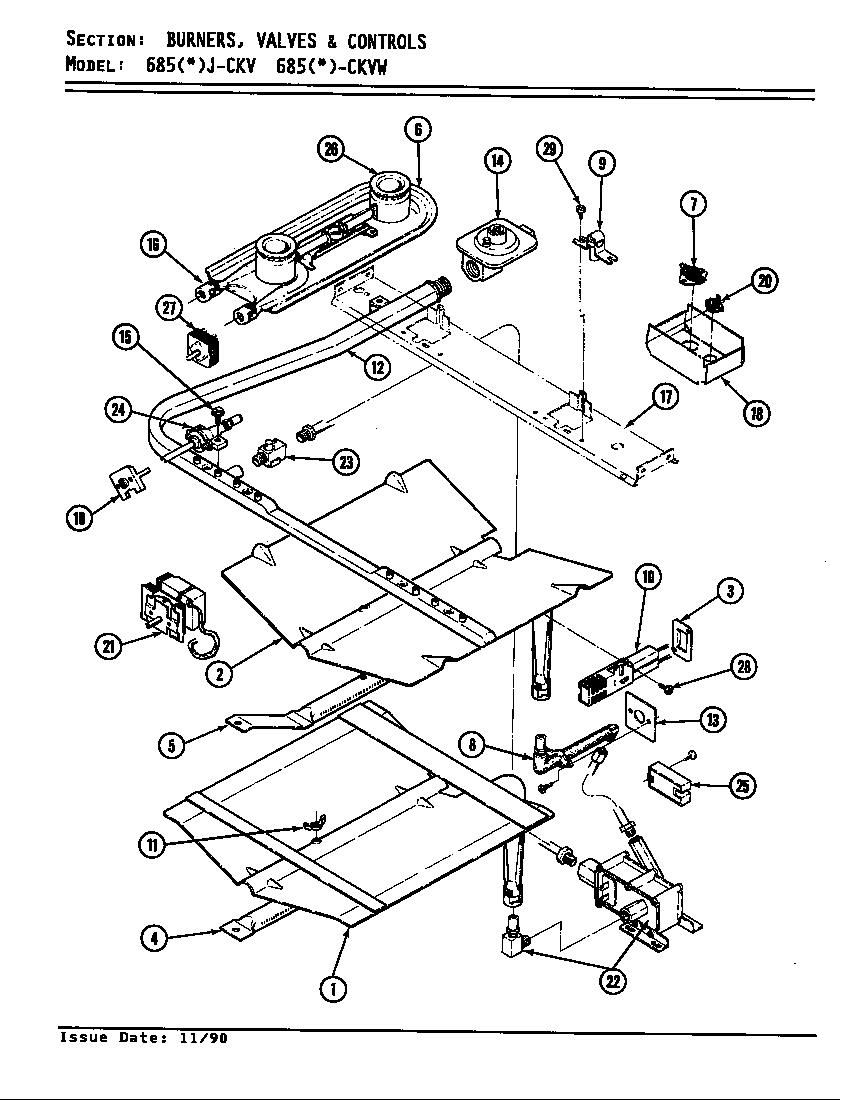 Admiral 685WJ-CKVW control system diagram