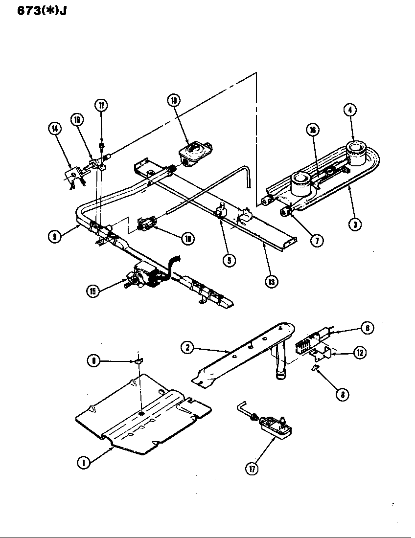 Admiral 673AJ-KV control system diagram