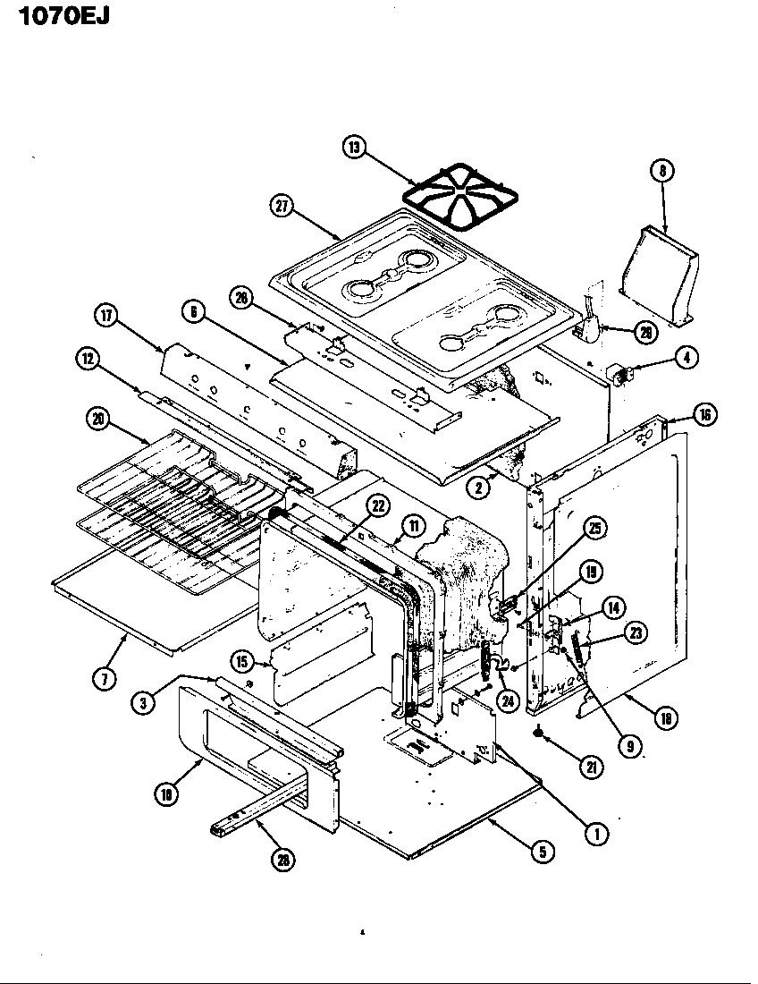 Admiral S1070EJ-KZ body diagram