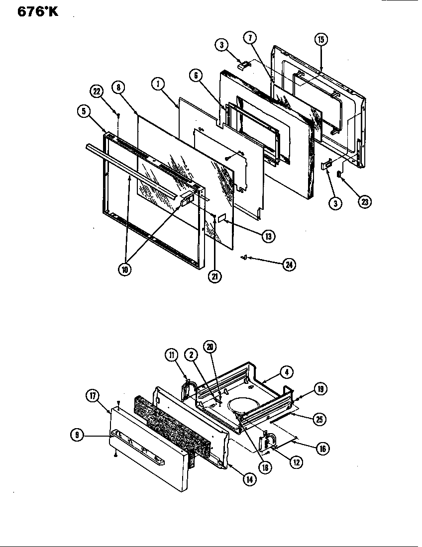 Admiral 676AK-KSVW door diagram
