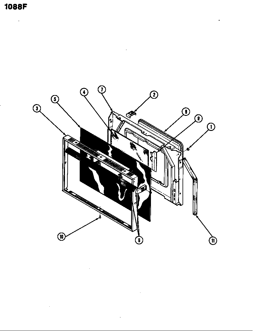 Admiral 1088AF-CKZ door diagram