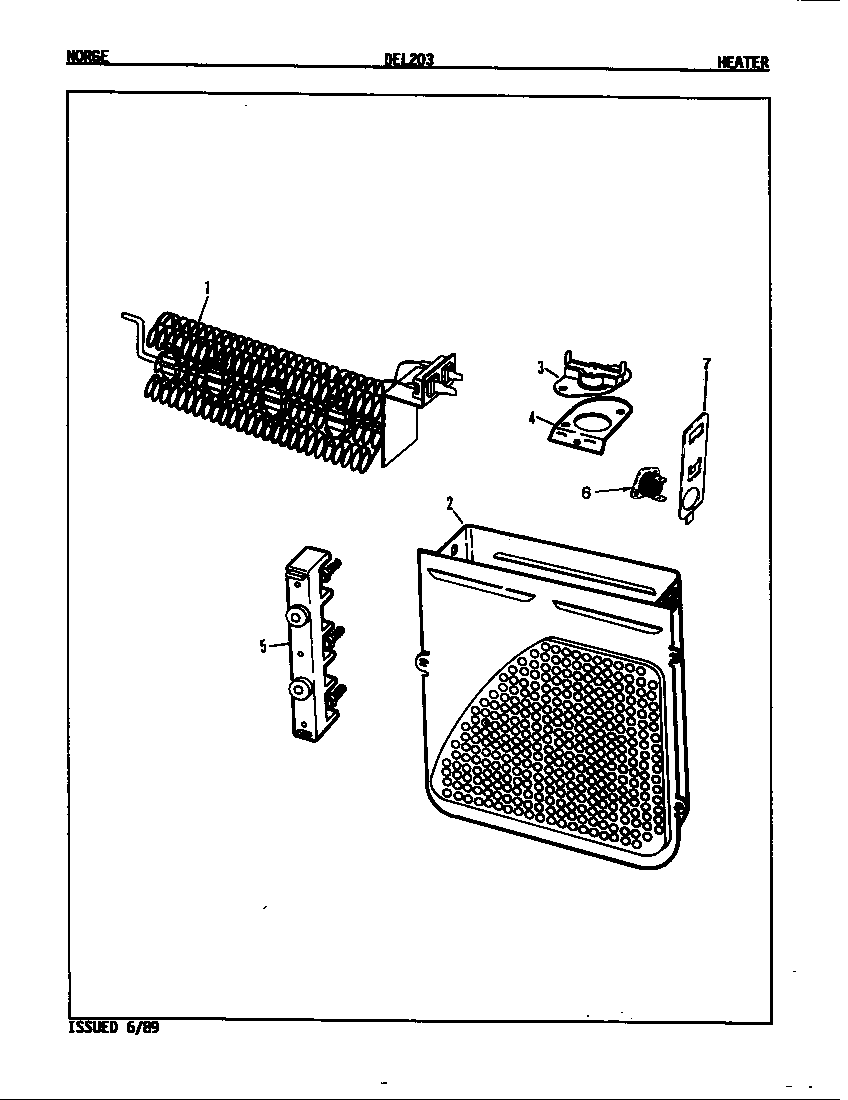 Norge DEL203H heater (rev. e-g) diagram