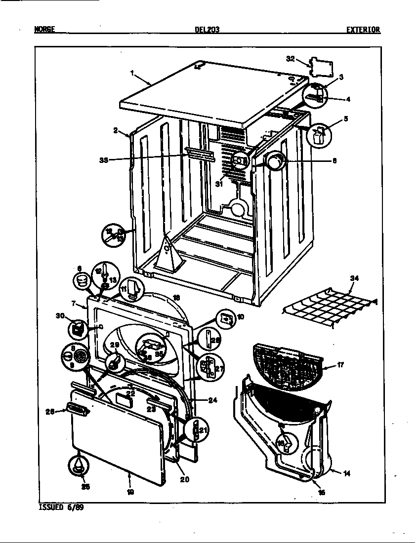 Norge DEL203H exterior (rev. a-d) diagram