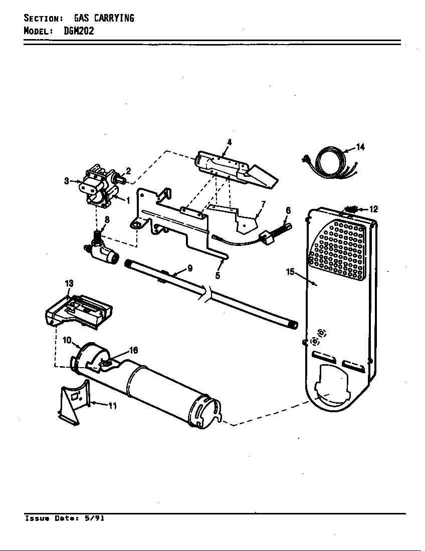 Norge DGM202A gas carrying (rev. a-d) diagram